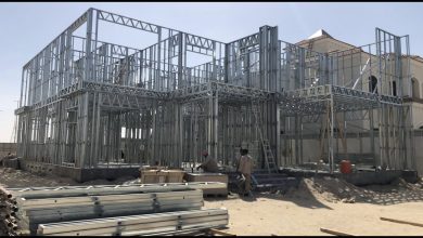 light gauge steel frame building construction with lightweight concrete infill