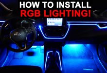 process of rgb led lighting installation in car