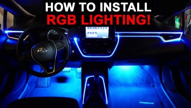 process of rgb led lighting installation in car