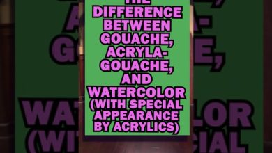 difference among gouache, watercolor, and acryla gouache
